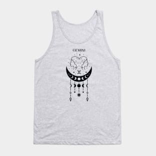 Gemini | star sign; zodiac; astrology; horoscope; sign; gemini woman; birthday; gift; twins; symbol; June; May; moon; stars; Tank Top